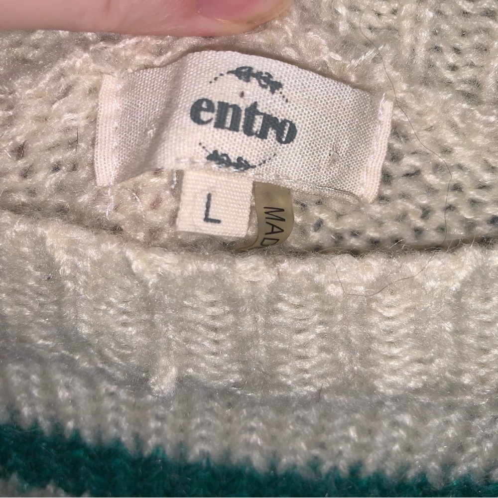 Entro Multicolor Striped Crew Neck Sweater - Picture 3 of 4